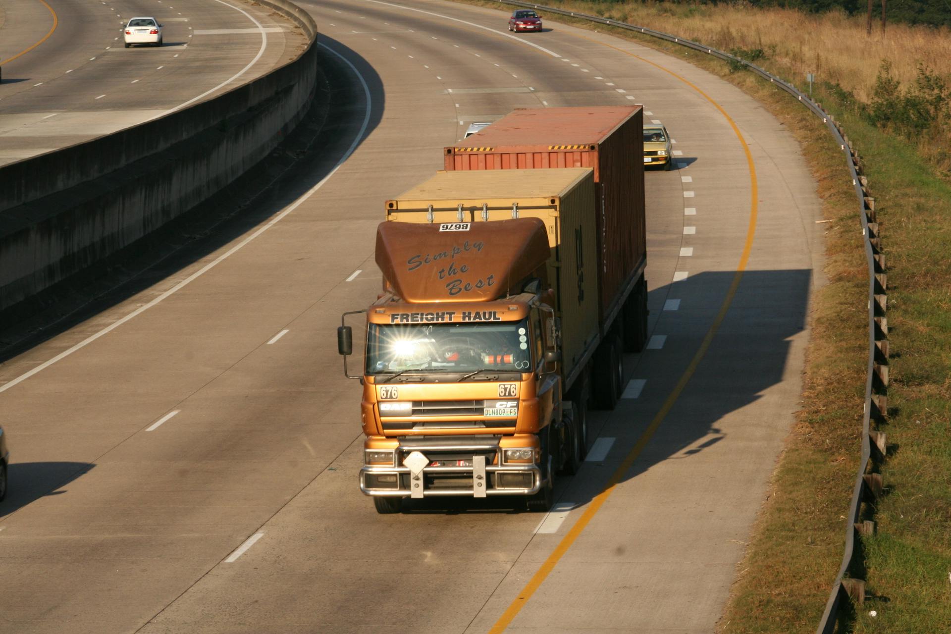 truck on road