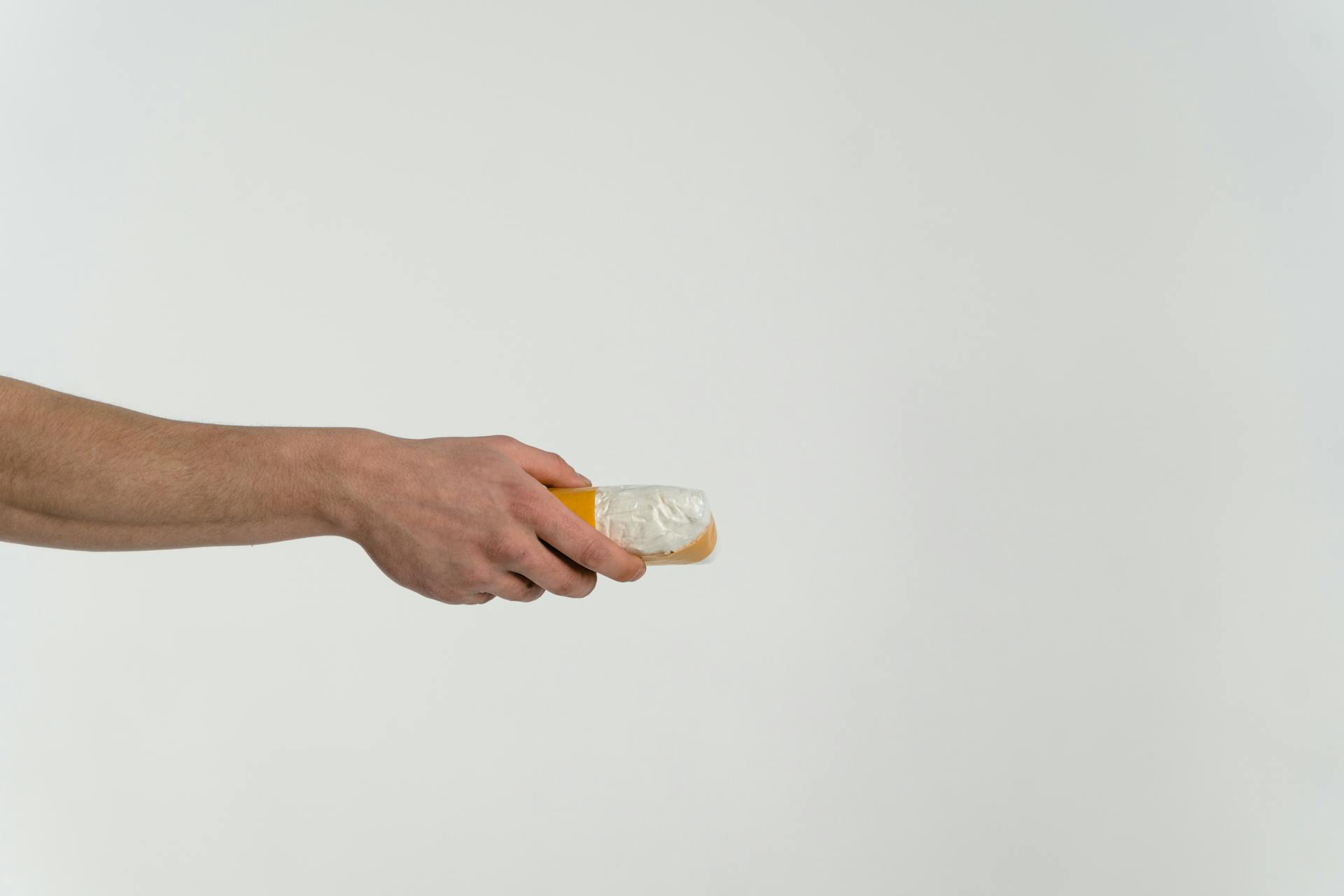 person holding brick of cocaine controlled substance